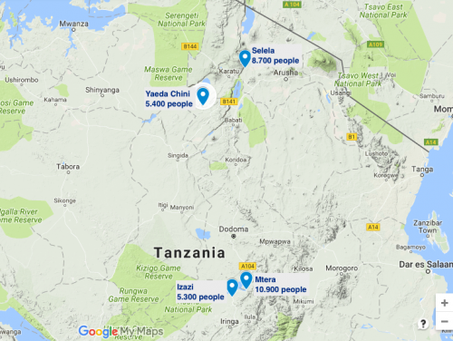 Selected villages in TZ