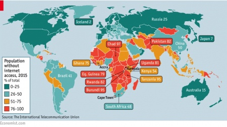 Source:The Economist Continental disconnect - Mobile phones are transforming Africa